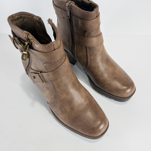 Baretraps Towanda Lug Sole Booties Brown Mushroom -7.5 - Picture 3 of 3